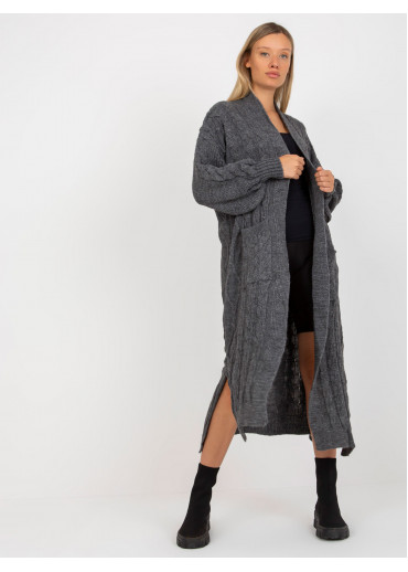 Tmavosivý kardigán