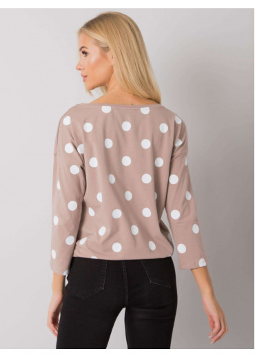 Béžovo hnedé bavlnené tričko