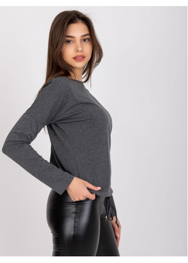 Tmavosivé tričko s dlhým rukávom