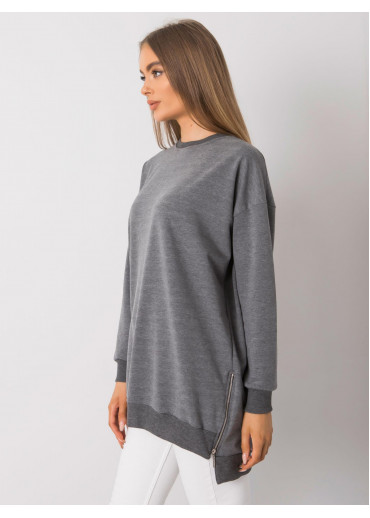 Tmavosivá mikinová tunika