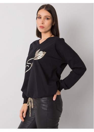Čierna mikina s potlačou