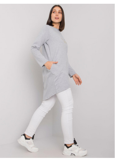 Sivá tunika s potlačou