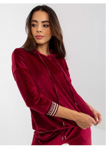 Bordovo červená tepláková súprava