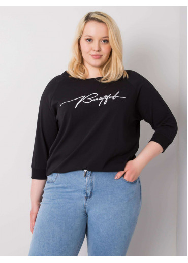 Čierne tričko s 3/4 rukávom