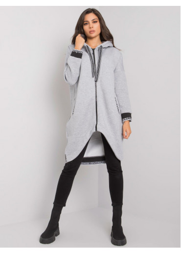 Sivá asymetrická mikina