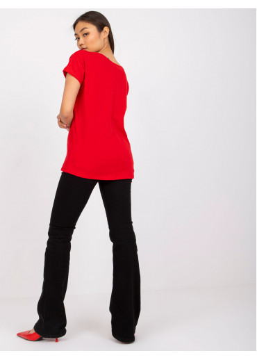 Červené basic tričko