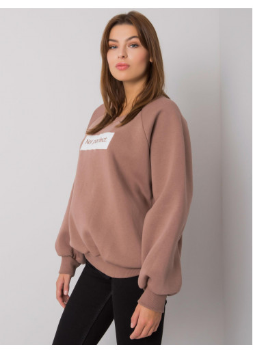 Hnedá pohodlná mikina