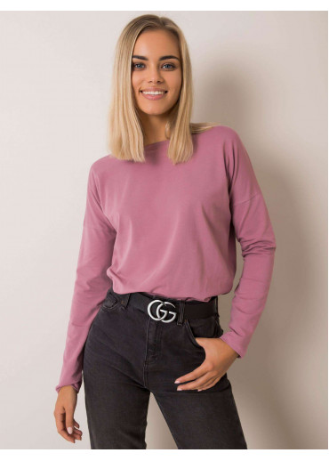 Tmavopúdrovo ružové tričko s dlhým rukávom