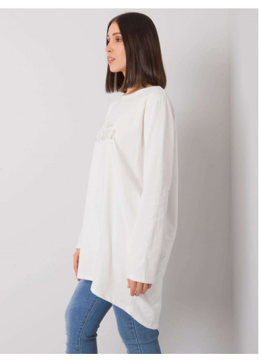 Smotanovo biela tunika s potlačou