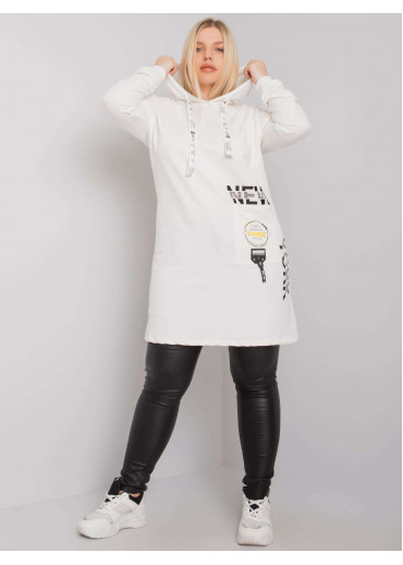 Smotanovo biela tunika s potlačou