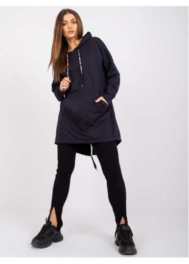 Modrá predĺžená mikina