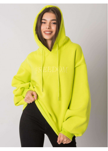 Zelená basic mikina s kapucňou