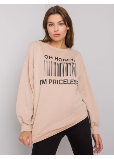 Béžovo hnedé tričko s dlhým rukávom