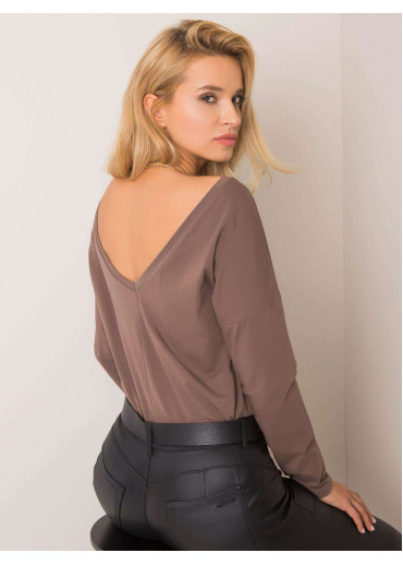 Hnedé tričko s dlhým rukávom