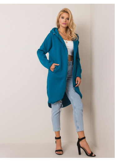 Khaki zelená predĺžená mikina