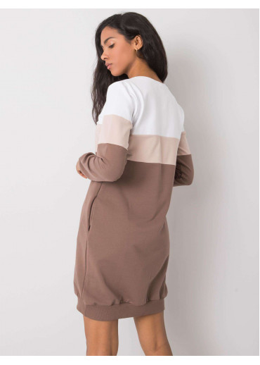 Karamelovo hnedé mikinové šaty