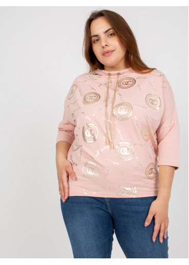 Púdrovo ružové tričko s potlačou