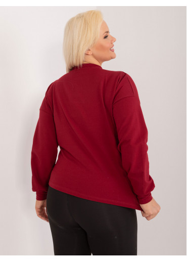Bordovo červená mikina