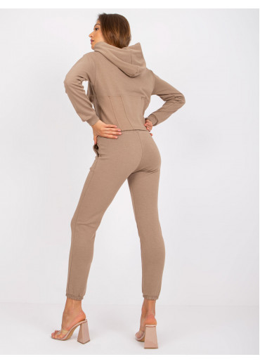 Béžovo hnedá tepláková súprava