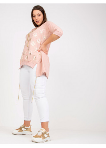 Púdrovo ružová tunika