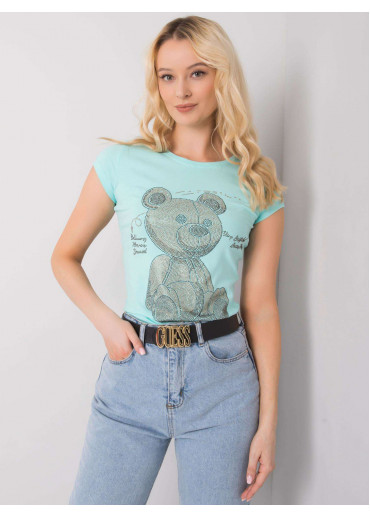 Svetlomodré bavlnené tričko