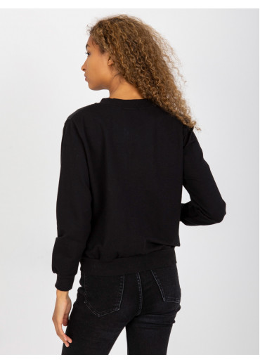 Čierna mikina na zips