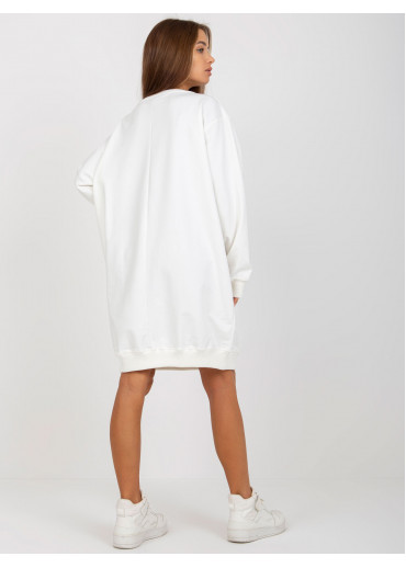 Smotanovo biela predĺžená mikina