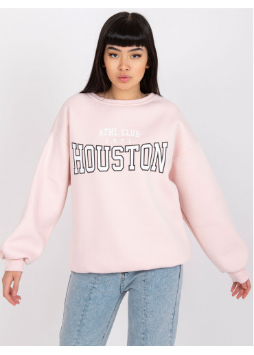 Púdrovo ružová basic mikina