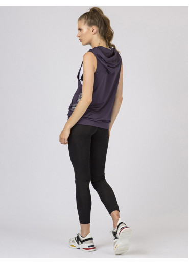 Fialové tričko s kapucňou