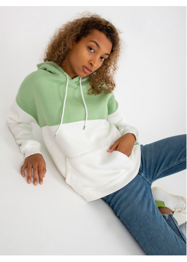Zelená dvojfarebná mikina