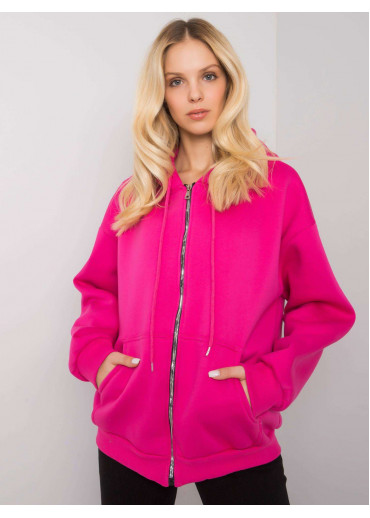 Fuchsiovo ružová mikina s kapucňou