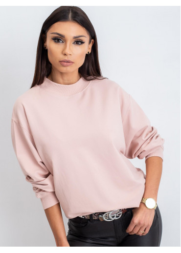 Ružová mikina so stojačikom