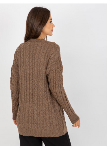Hnedý sveter na gombíky