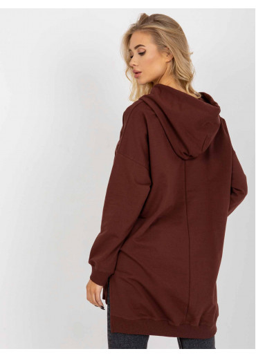 Hnedá mikina s kapucňou
