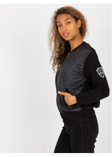 Čierna mikina na zips