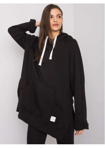 Čierna mikina s kapucňou