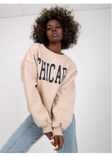 Béžovo hnedá oversize mikina