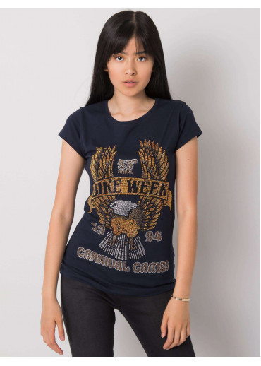 Modré bavlnené tričko