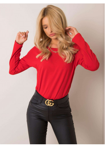 Červené tričko s dlhým rukávom