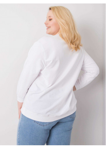 Biela bavlnená mikina