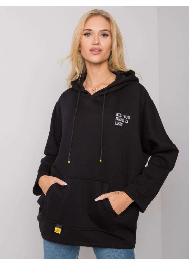 Čierna mikina s kapucňou