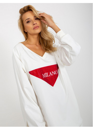 Smotanovo biela mikinová tunika Milano