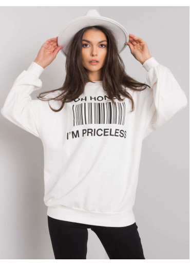 Smotanovo biele tričko s dlhým rukávom