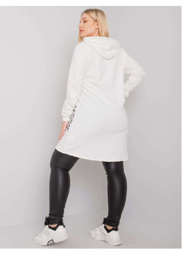 Smotanovo biela tunika s potlačou