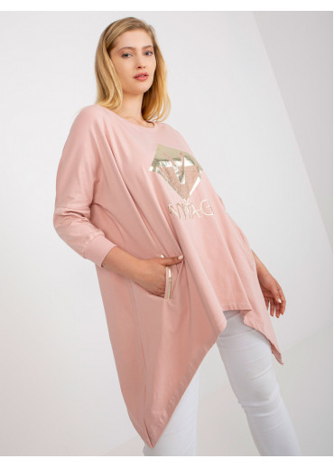 Púdrovo ružová tunika