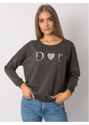 Khaki zelená mikina s nápisom