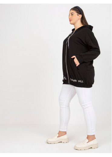 Čierna mikina s kapucňou