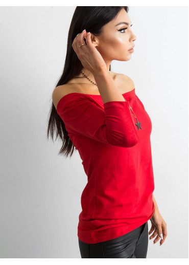 Červené bavlnené tričko