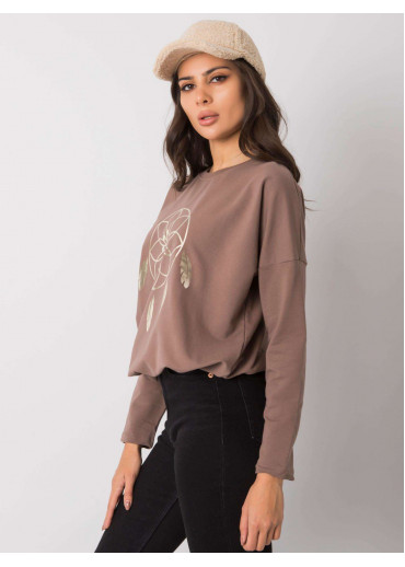 Hnedé tričko s dlhým rukávom