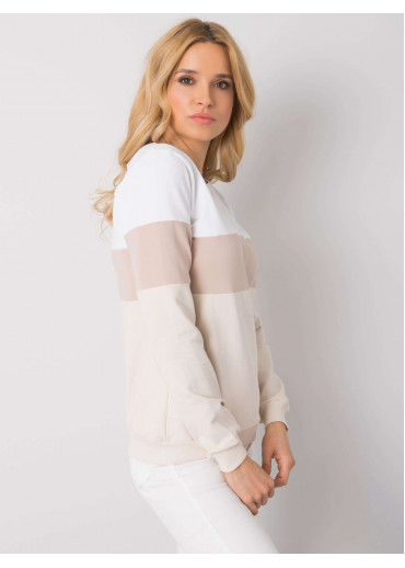 Béžovo hnedá basic mikina